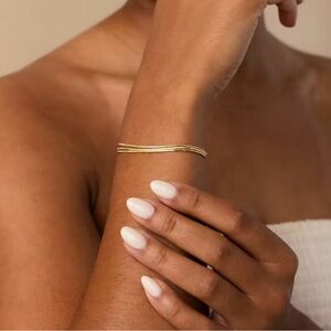 Elegant 18K Gold Plated 3 Layer Thin Chain Bracelet